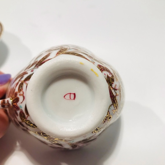 Antique Fischer & Mieg Royal Vienna Style Raspberry Floral Tea Cup Saucer - Picture 8 of 11